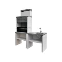 Барбекю CITY MAX PLUS из каменной кладки В185 см X Ш156 см